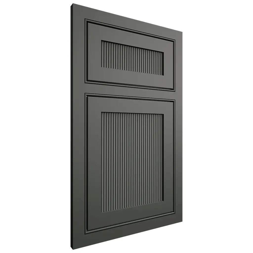 Shiloh Cabinetry Beaded Inset Reeded Malibu Paintable Pewter Green Door