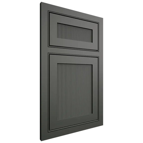Shiloh Cabinetry Beaded Inset Reeded Malibu Paintable Pewter Green Door