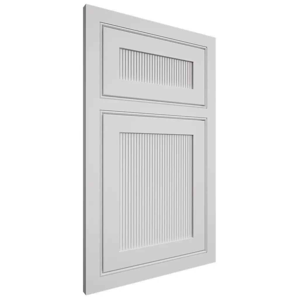 Shiloh Cabinetry Beaded Inset Reeded Malibu Paintable Polar Door