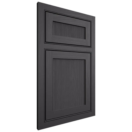 Shiloh Cabinetry Beaded Inset Reeded Malibu Poplar Plain Cut Cadet Door