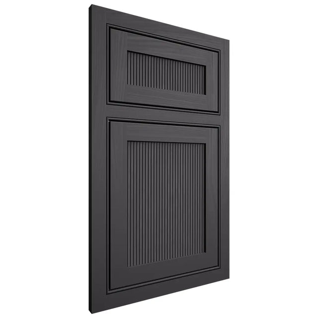 Shiloh Cabinetry Beaded Inset Reeded Malibu Poplar Plain Cut Cadet Door