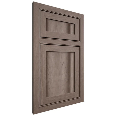 Shiloh Cabinetry Beaded Inset Reeded Malibu Poplar Plain Cut River Rock Door