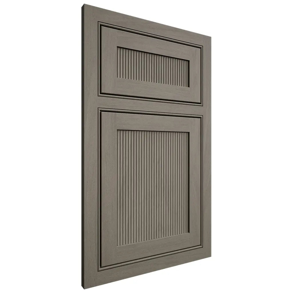 Shiloh Cabinetry Beaded Inset Reeded Malibu Poplar Plain Cut Thyme Door