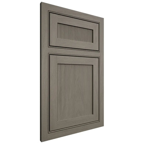 Shiloh Cabinetry Beaded Inset Reeded Malibu Poplar Plain Cut Thyme Door