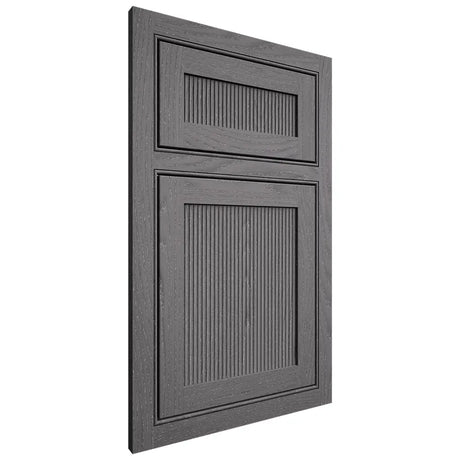 Shiloh Cabinetry Beaded Inset Reeded Malibu Red Oak Plain Cut Cadet Door