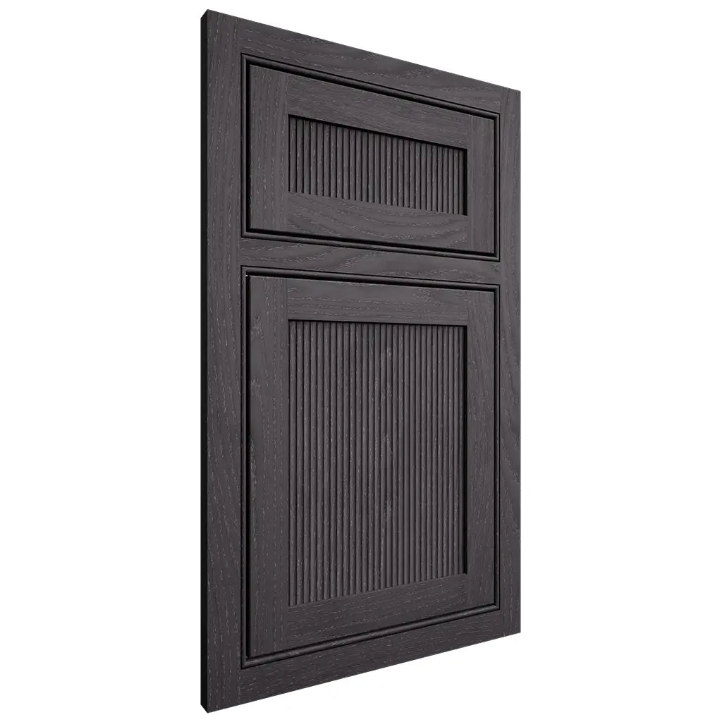Shiloh Cabinetry Beaded Inset Reeded Malibu Red Oak Plain Cut Harbor Door