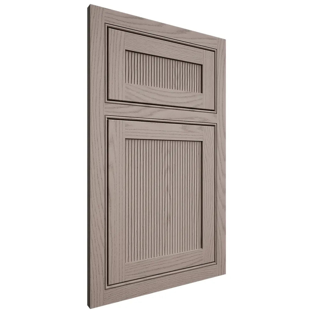 Shiloh Cabinetry Beaded Inset Reeded Malibu Red Oak Plain Cut Sterling Door