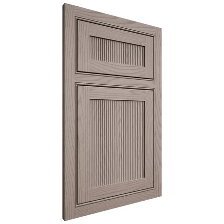 Shiloh Cabinetry Beaded Inset Reeded Malibu Red Oak Plain Cut Sterling Door