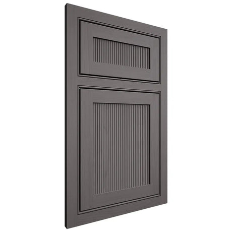 Shiloh Cabinetry Beaded Inset Reeded Malibu Walnut Plain Cut Cadet Door