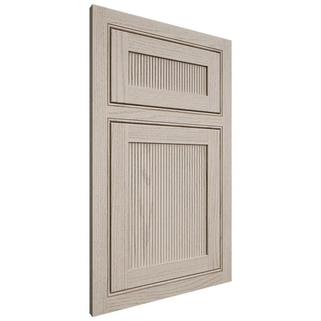Shiloh Cabinetry Beaded Inset Reeded Malibu Walnut Plain Cut Seagull Door