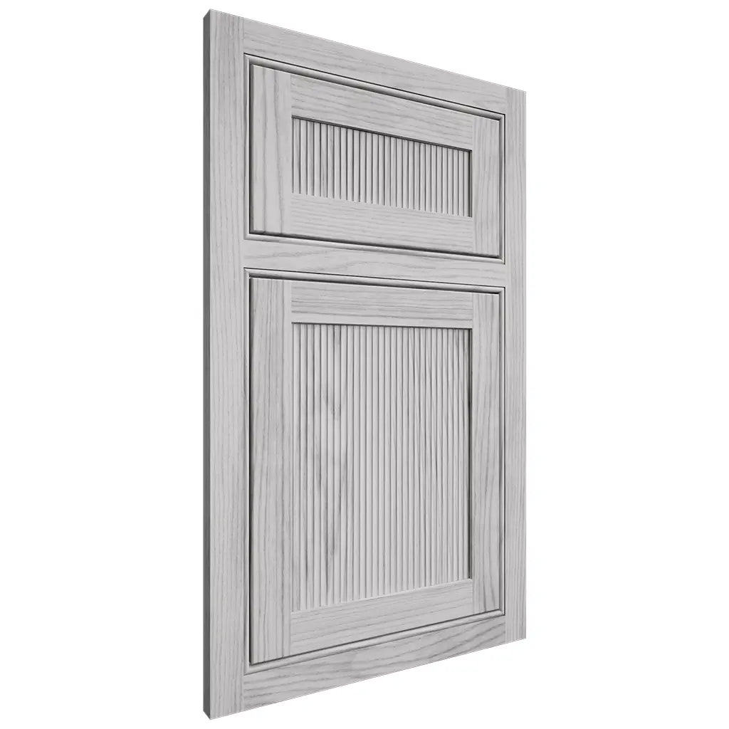 Shiloh Cabinetry Beaded Inset Reeded Malibu Walnut Plain Cut Stratus Door