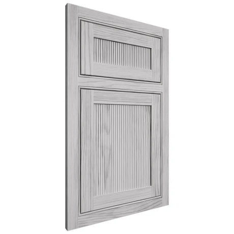Shiloh Cabinetry Beaded Inset Reeded Malibu Walnut Plain Cut Stratus Door