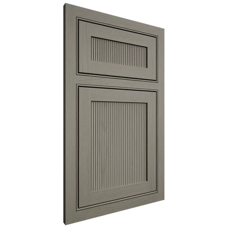 Shiloh Cabinetry Beaded Inset Reeded Malibu Walnut Plain Cut Thyme Door