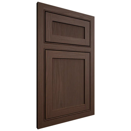 Shiloh Cabinetry Beaded Inset Reeded Malibu White Oak Plain Cut Braun Door
