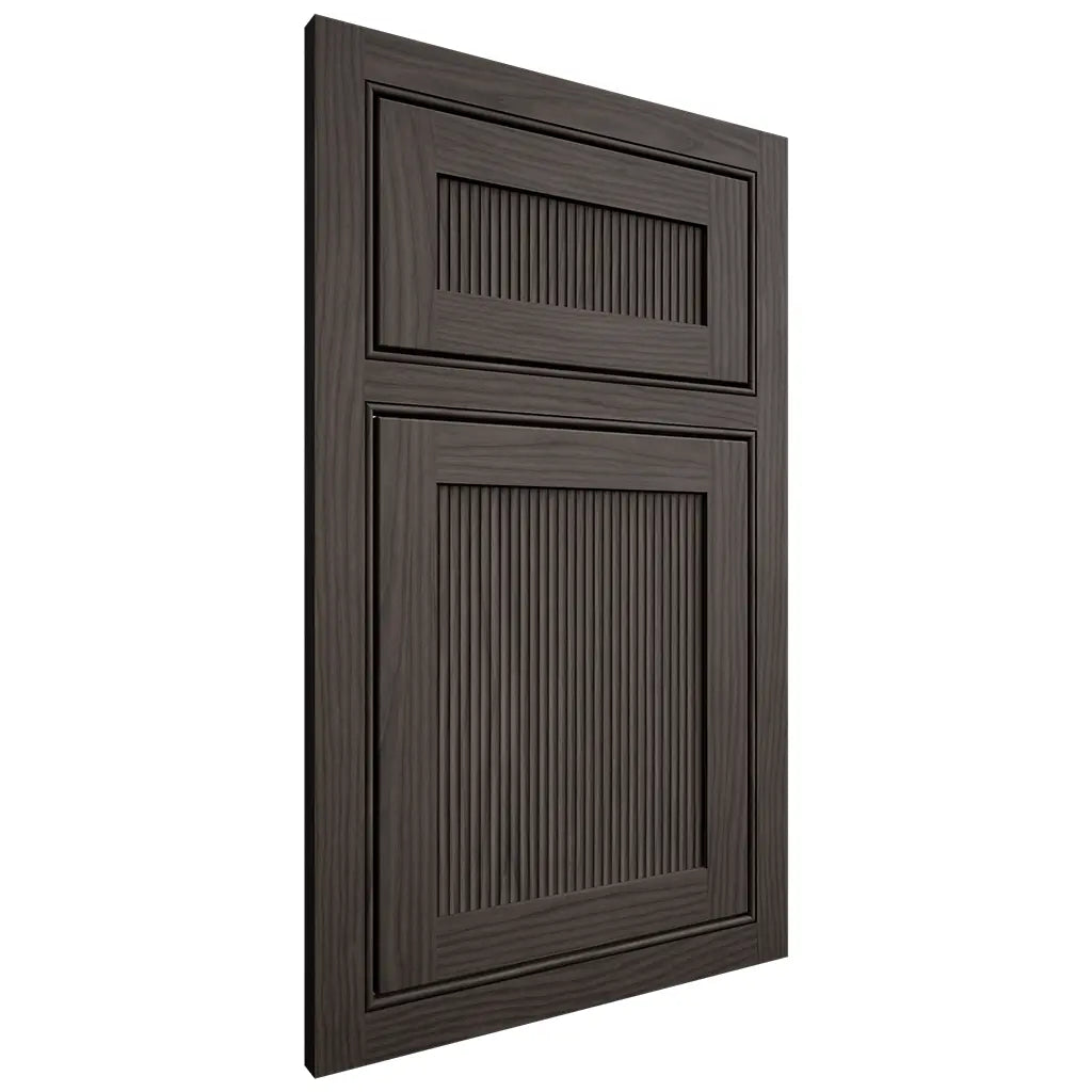 Shiloh Cabinetry Beaded Inset Reeded Malibu White Oak Plain Cut Creekside Door