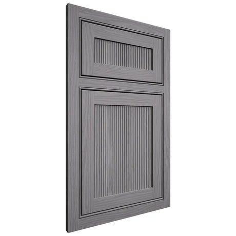 Shiloh Cabinetry Beaded Inset Reeded Malibu White Oak Plain Cut Sterling Door