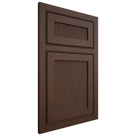 Shiloh Cabinetry Beaded Inset Reeded Malibu White Oak Quarter Sawn Braun Door