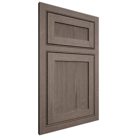 Shiloh Cabinetry Beaded Inset Reeded Malibu White Oak Quarter Sawn Clay Door
