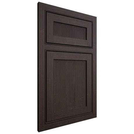 Shiloh Cabinetry Beaded Inset Reeded Malibu White Oak Quarter Sawn Morel Door