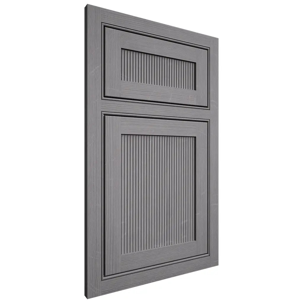 Shiloh Cabinetry Beaded Inset Reeded Malibu White Oak Quarter Sawn Sterling Door