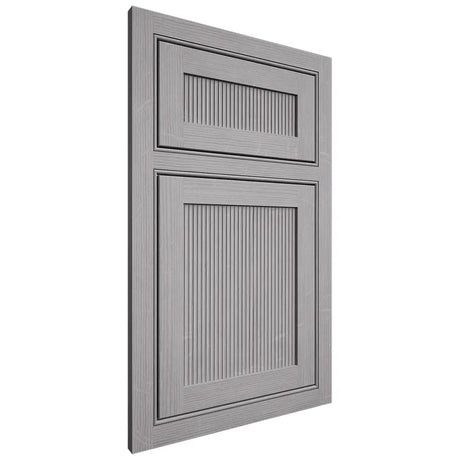 Shiloh Cabinetry Beaded Inset Reeded Malibu White Oak Quarter Sawn Stratus Door