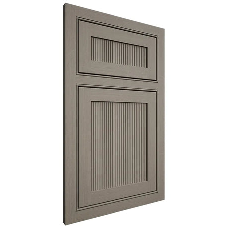 Shiloh Cabinetry Beaded Inset Reeded Malibu White Oak Quarter Sawn Thyme Door