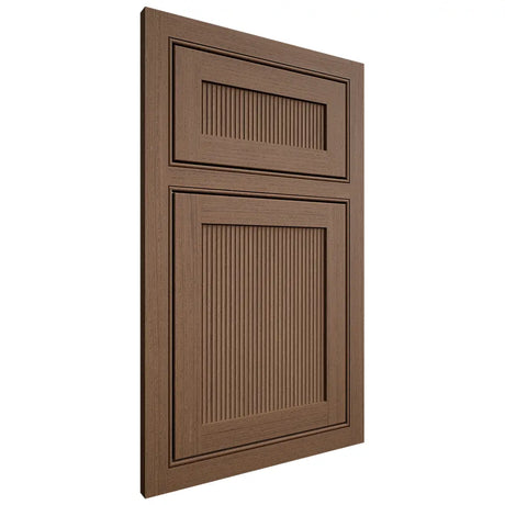 Shiloh Cabinetry Beaded Inset Reeded Malibu White Oak Rift Cut Autumn Door