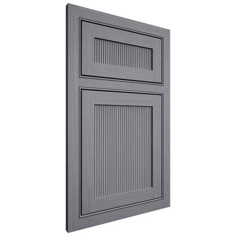 Shiloh Cabinetry Beaded Inset Reeded Malibu White Oak Rift Cut Cadet Door