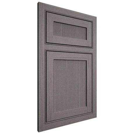 Shiloh Cabinetry Beaded Inset Reeded Malibu White Oak Rift Cut Flagstone Door