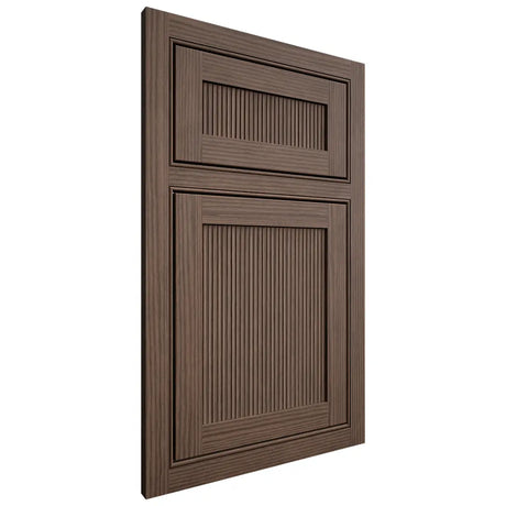 Shiloh Cabinetry Beaded Inset Reeded Malibu White Oak Rift Cut Mineral Door