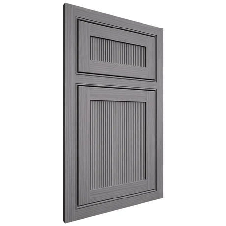 Shiloh Cabinetry Beaded Inset Reeded Malibu White Oak Rift Cut Sterling Door