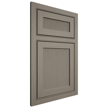 Shiloh Cabinetry Beaded Inset Reeded Malibu White Oak Rift Cut Thyme Door