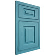 Shiloh Cabinetry Beaded Inset Richmond Alder Plain Cut Aqua Door