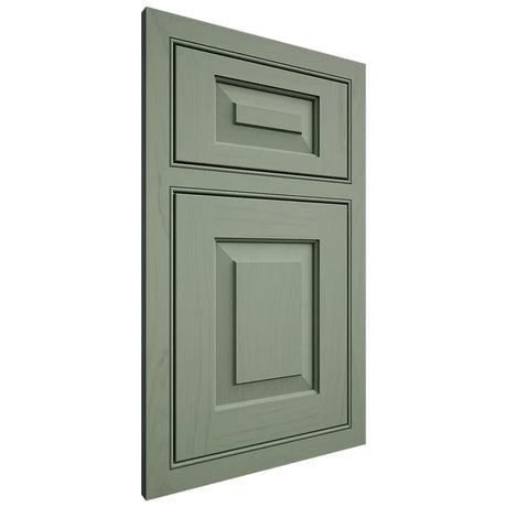 Shiloh Cabinetry Beaded Inset Richmond Poplar Plain Cut Moss Door