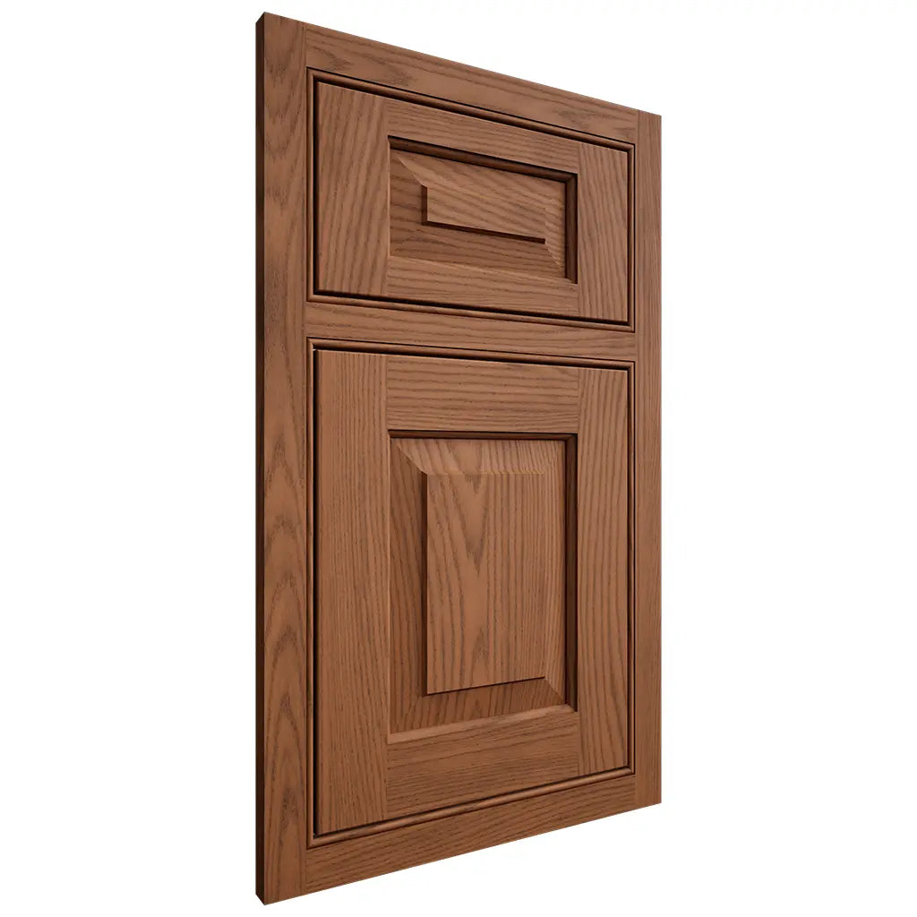 Shiloh Cabinetry Beaded Inset Richmond Red Oak Plain Cut Braun Door
