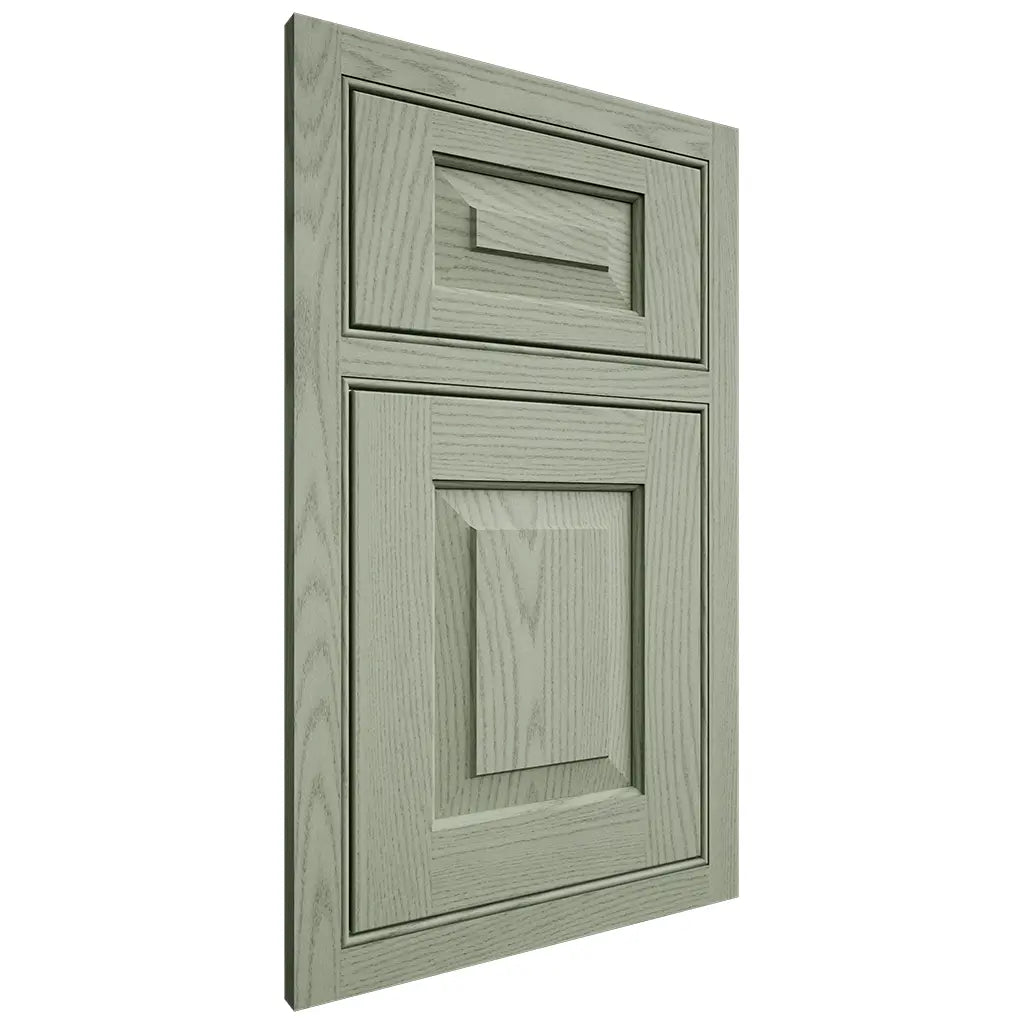 Shiloh Cabinetry Beaded Inset Richmond Red Oak Plain Cut Moss Door