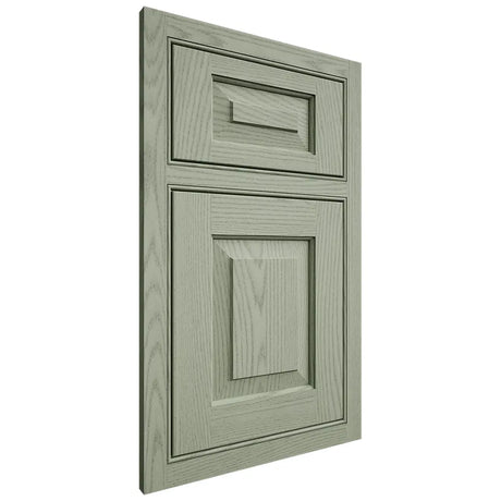 Shiloh Cabinetry Beaded Inset Richmond Red Oak Plain Cut Moss Door
