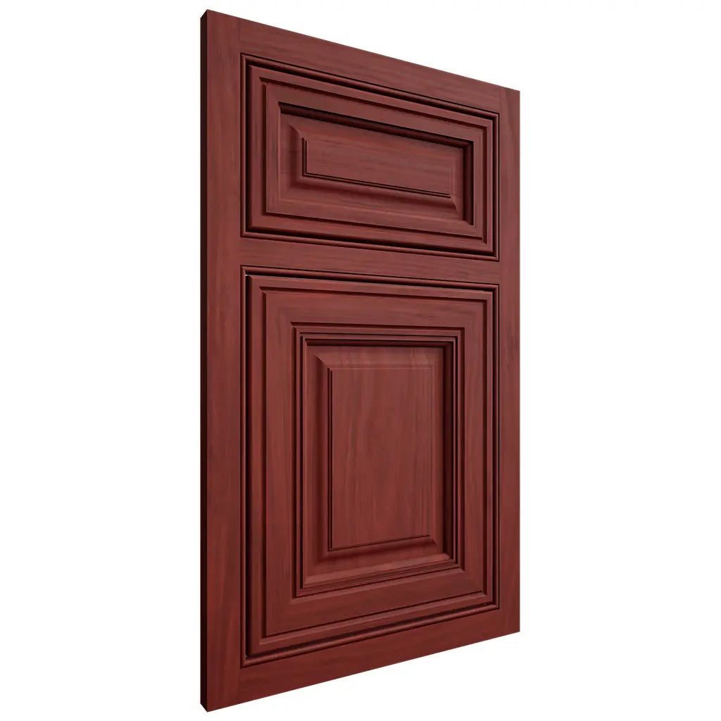 Shiloh Cabinetry Beaded Inset Savannah Cherry Plain Cut Red Door