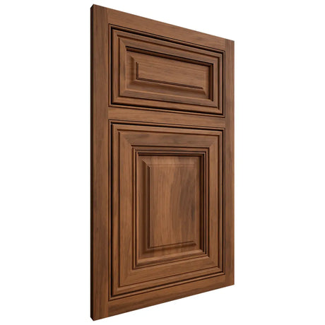 Shiloh Cabinetry Beaded Inset Savannah Hickory Plain Cut Burnt Sugar Door