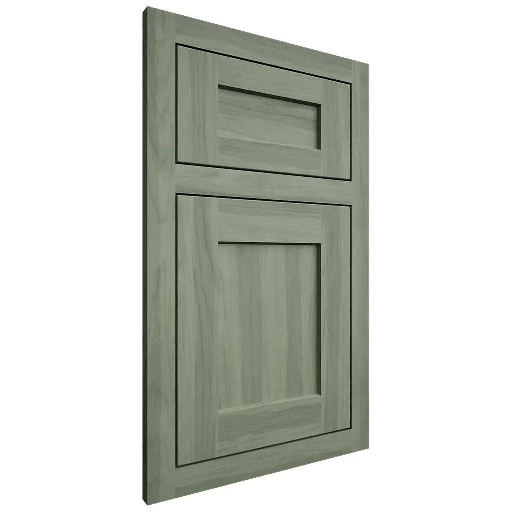 Shiloh Cabinetry Beaded Inset Savannah Hickory Plain Cut Moss Door