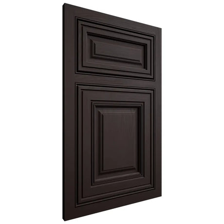 Shiloh Cabinetry Beaded Inset Savannah Maple Plain Cut Espresso Door
