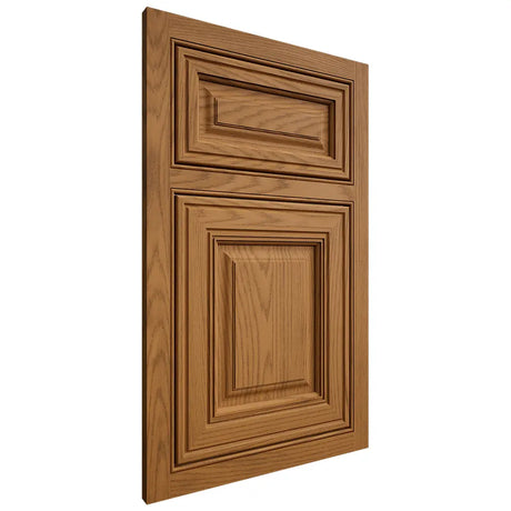 Shiloh Cabinetry Beaded Inset Savannah Red Oak Plain Cut Autumn Door