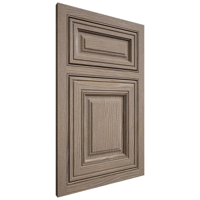 Shiloh Cabinetry Beaded Inset Savannah White Oak Plain Cut Almond Door