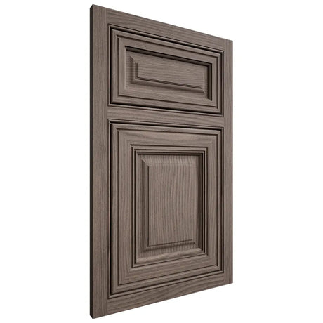 Shiloh Cabinetry Beaded Inset Savannah White Oak Plain Cut Clay Door