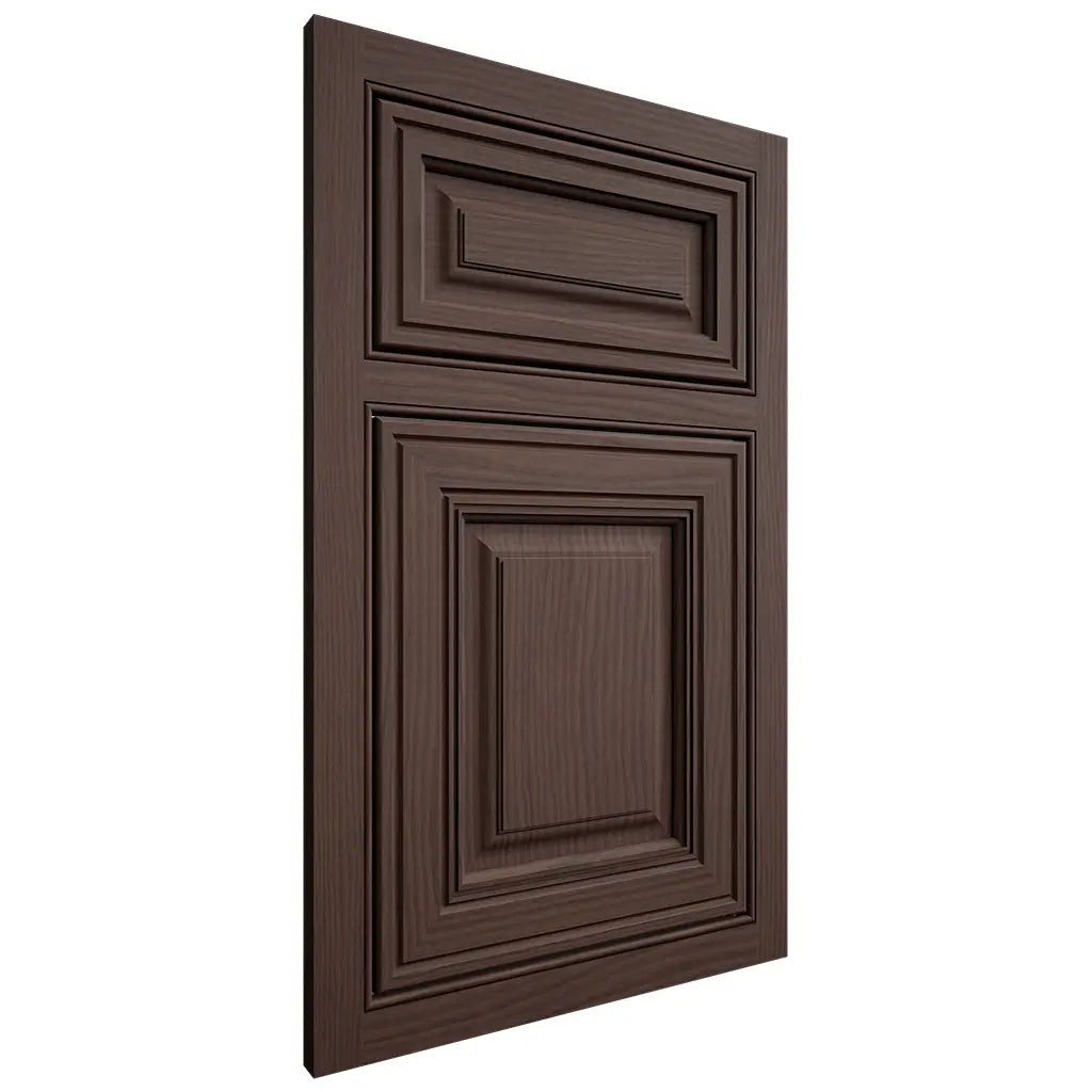 Shiloh Cabinetry Beaded Inset Savannah White Oak Plain Cut Dusk Door