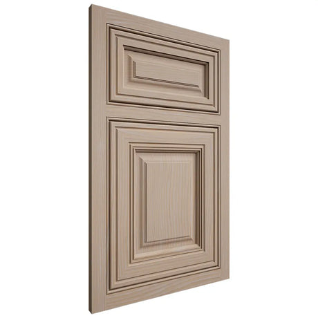 Shiloh Cabinetry Beaded Inset Savannah White Oak Plain Cut Straw Door
