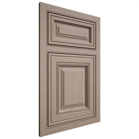Shiloh Cabinetry Beaded Inset Savannah White Oak Plain Cut Whitewash Door