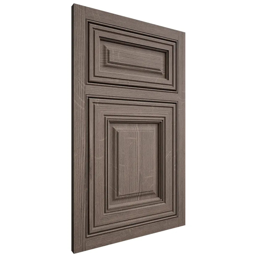 Shiloh Cabinetry Beaded Inset Savannah White Oak Quarter Sawn Clay Door