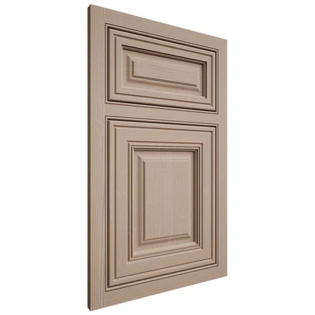 Shiloh Cabinetry Beaded Inset Savannah White Oak Quarter Sawn Straw Door