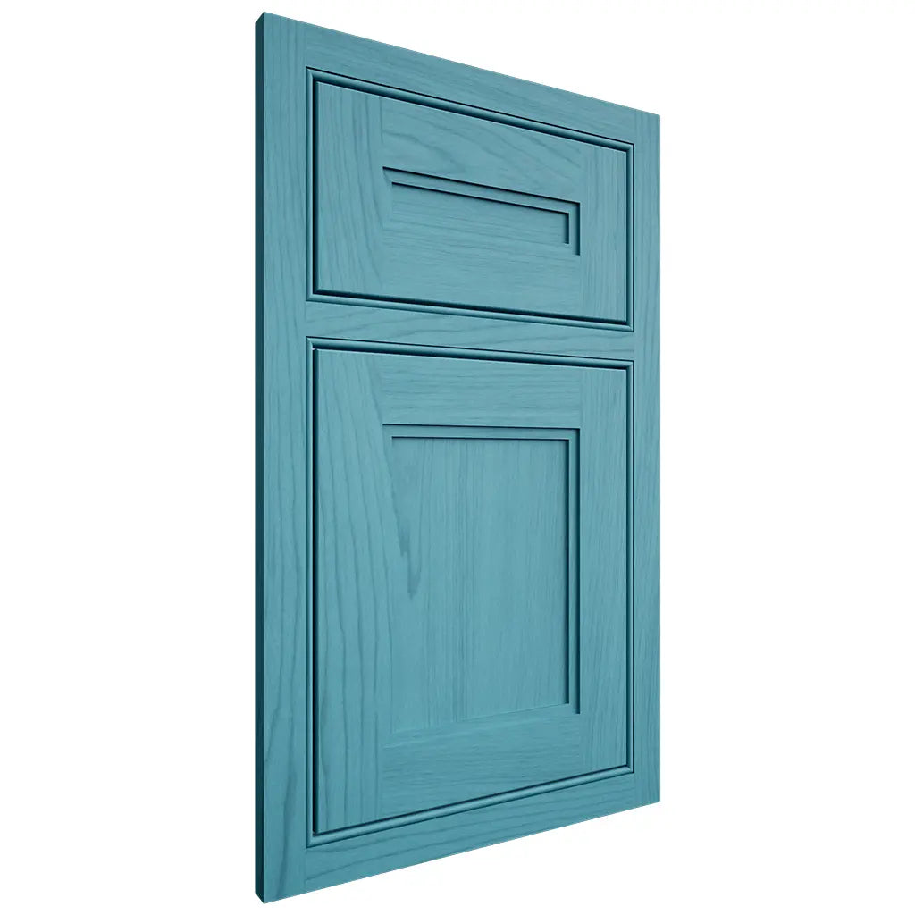 Shiloh Cabinetry Beaded Inset Scottsdale Alder Plain Cut Aqua Door